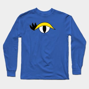 Cute Cartoon Eye with lashes and yellow lid Long Sleeve T-Shirt